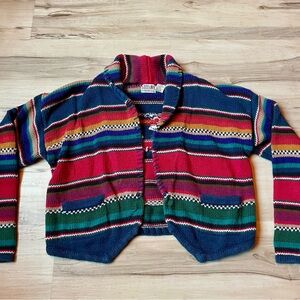 Striped Multicolor boho knit jacket